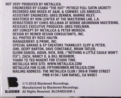 Metallica – The $5.98 EP: Garage Days Re-Revisited (LP Vinyl) Vinyl Record