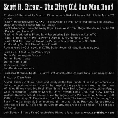 Scott H. Biram – The Dirty Old One Man Band Music CD