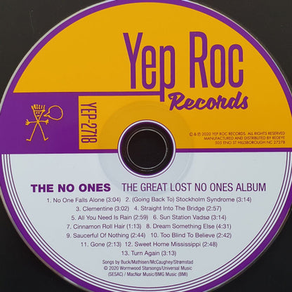 The No Ones – The Great Lost No Ones Album Music CD