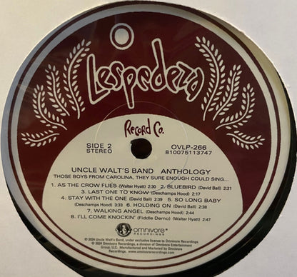 Uncle Walt's Band – Anthology: Those Boys From Carolina, They Sure Enough Could Sing (LP Vinyl) Vinyl Record
