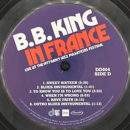 B.B. King – In France: Live at the Nancy Jazz Pulsations Festival (2-LP Vinyl) Vinyl Record