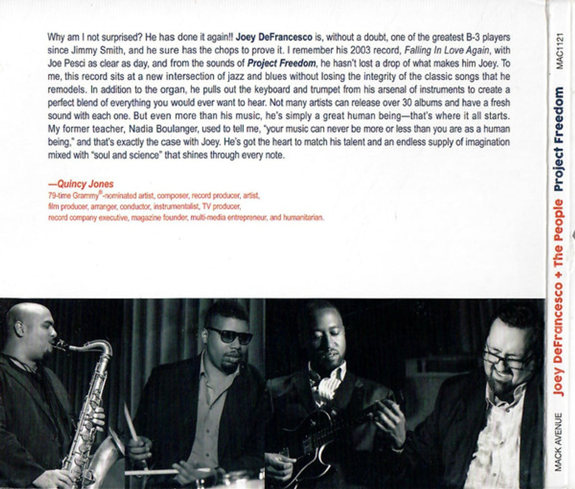 Joey Defrancesco – Project Freedom Music CD