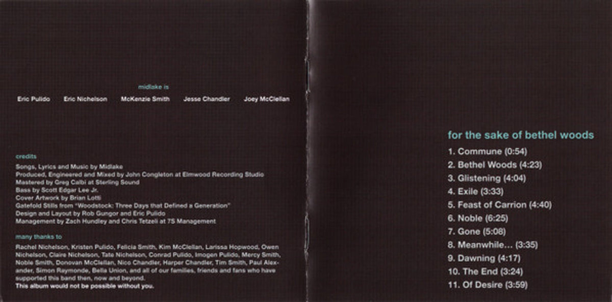 Midlake – For The Sake Of Bethel Woods Music CD