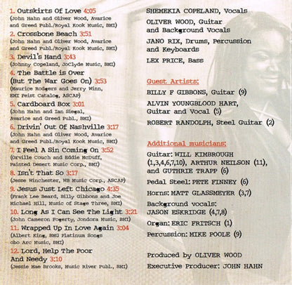 Shemekia Copeland – Outskirts Of Love Music CD
