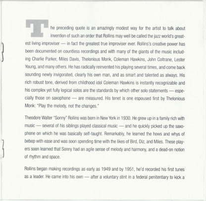 Sonny Rollins – The Very Best Music CD