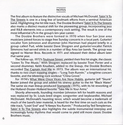 The Doobie Brothers – Takin It to the Streets Music CD