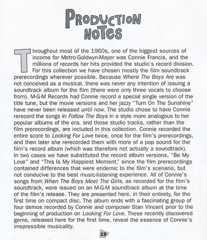 Connie Francis – Where the Boys Are: Connie Francis in Hollywood Music CD