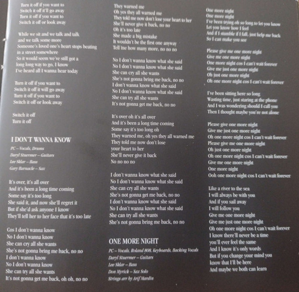 Phil Collins – No Jacket Required Music CD