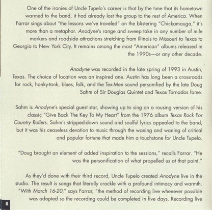 Uncle Tupelo – Anodyne Music CD