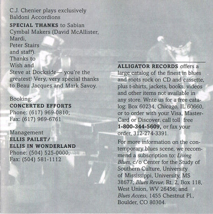 C.J. Chenier & The Red Hot Louisiana Band – Big Squeeze Music CD