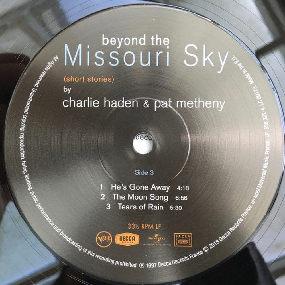 Charlie Haden & Pat Metheny – Beyond The Missouri Sky (2-LP Vinyl) Vinyl Record