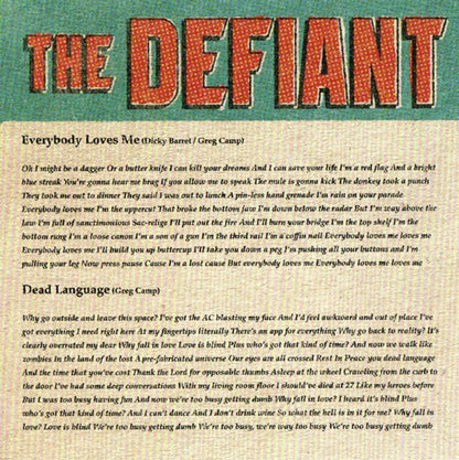 The Defiant – If We're Really Being Honest Music CD