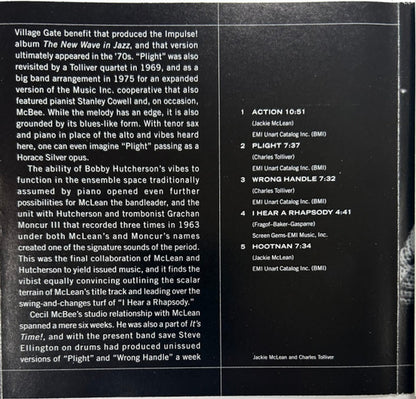 Jackie Mclean – Action Music CD