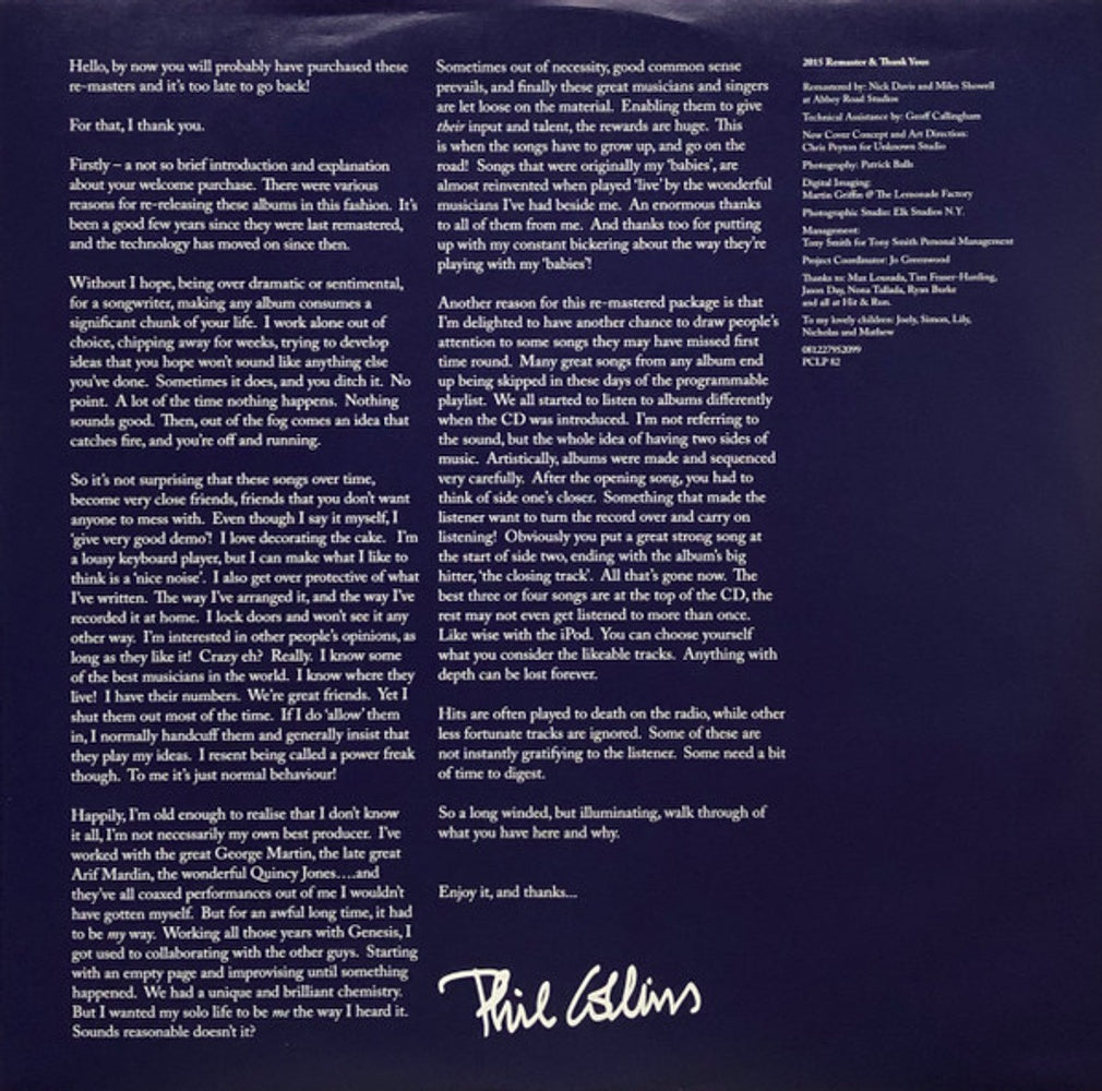 Phil Collins – Hello I Must Be Going!: Remastered (LP Vinyl) Vinyl Record