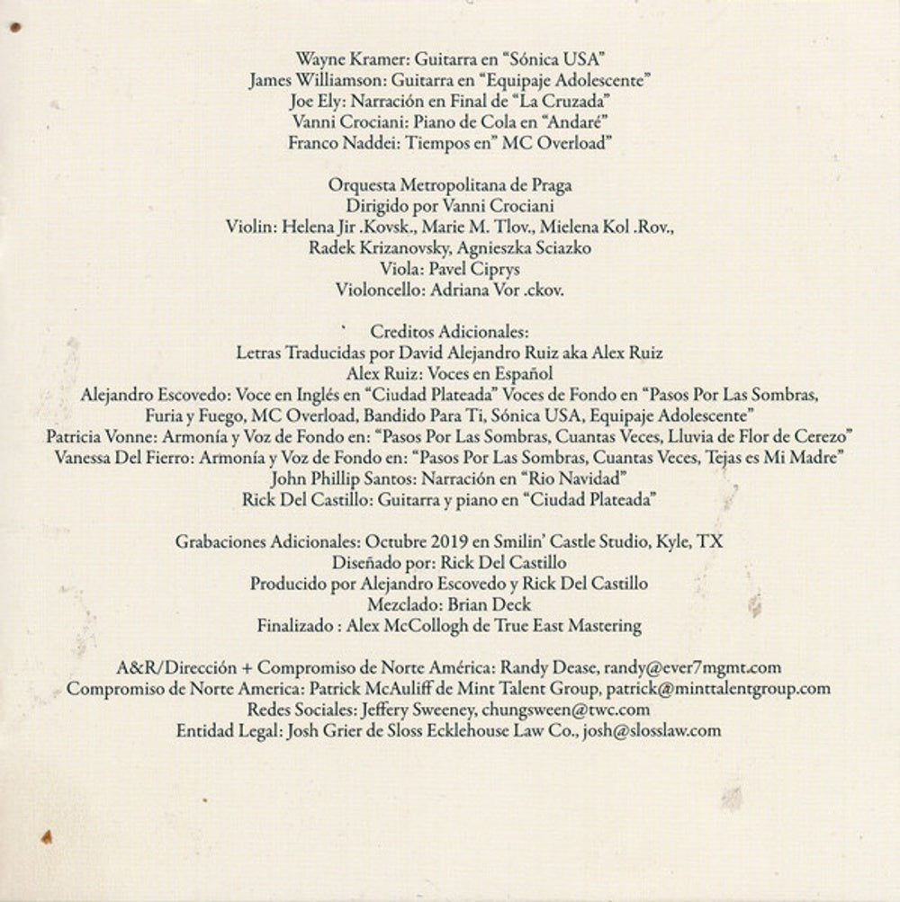 Alejandro Escovedo – La Cruzada Music CD
