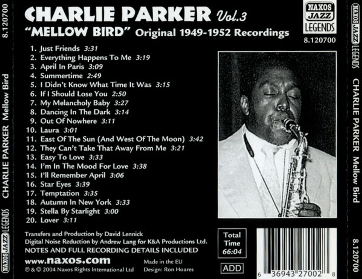 Charlie Parker – Vol. 3: Mellow Bird With Strings Music CD