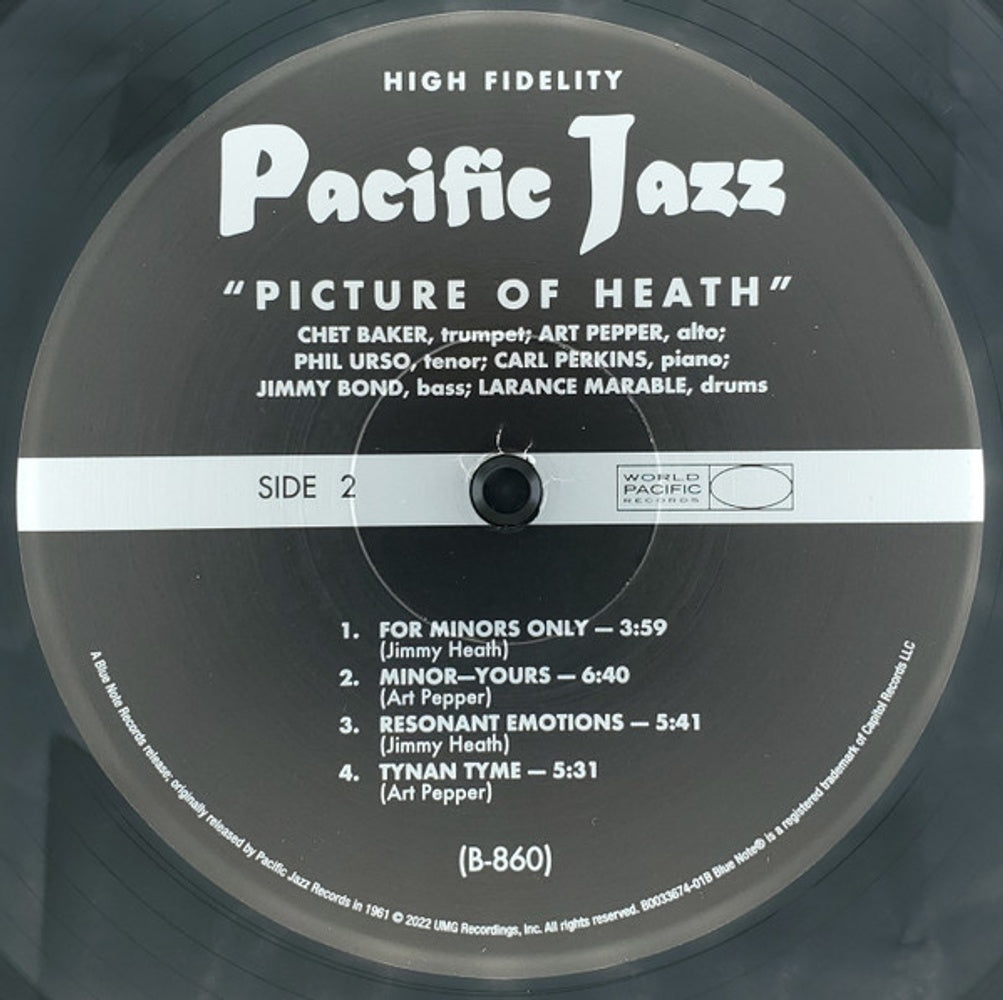 Chet Baker, Art Pepper, & Phil Urso – Picture Of Heath (LP Vinyl) Vinyl Record