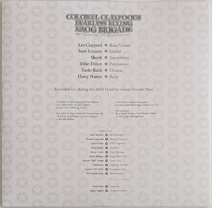 Colonel Claypool's Fearless Flying Frog Brigade – Return of the Live Frogs: Volume 1 (LP Vinyl) Vinyl Record