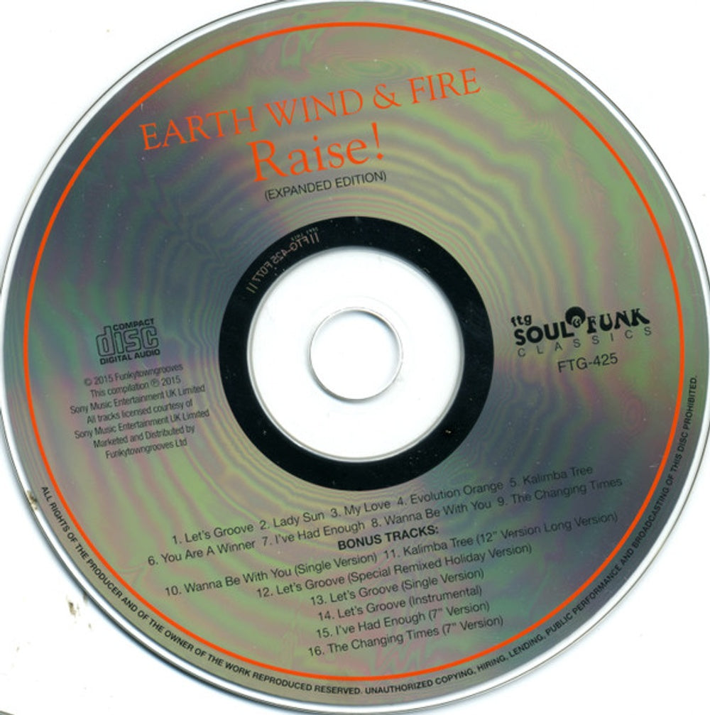 Earth, Wind & Fire – Raise Music CD