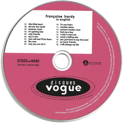 Francoise Hardy – In English Music CD