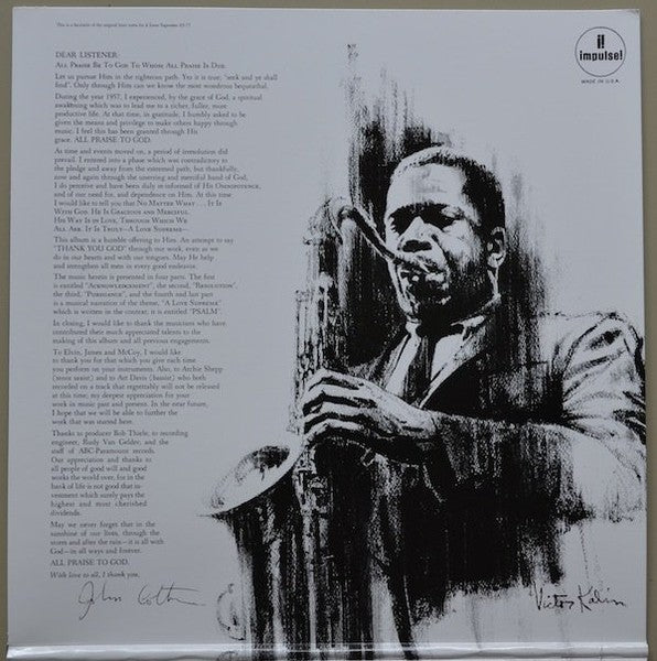 John Coltrane – Love Supreme (LP Vinyl) Vinyl Record