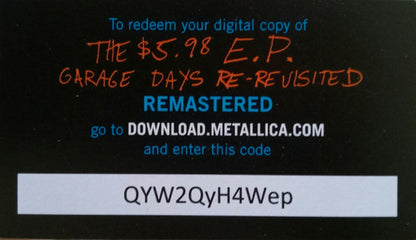 Metallica – The $5.98 EP: Garage Days Re-Revisited (LP Vinyl) Vinyl Record