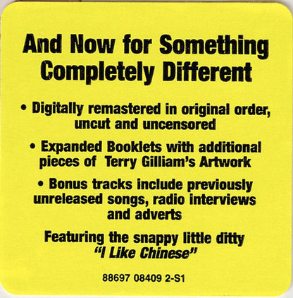 Monty Python – Monty Python's Contractual Obligation Album Music CD