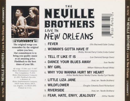 Neville Brothers – Live in New Orleans Music CD