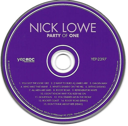 Nick Lowe – Party of One Music CD