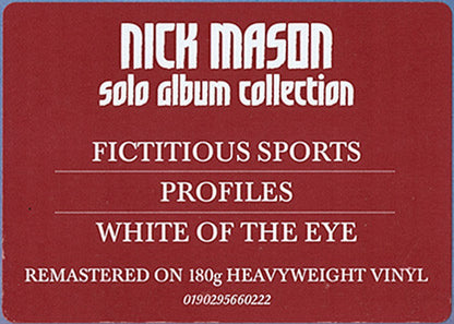 Nick Mason  & Rick Fenn – Profiles (LP Vinyl) Vinyl Record