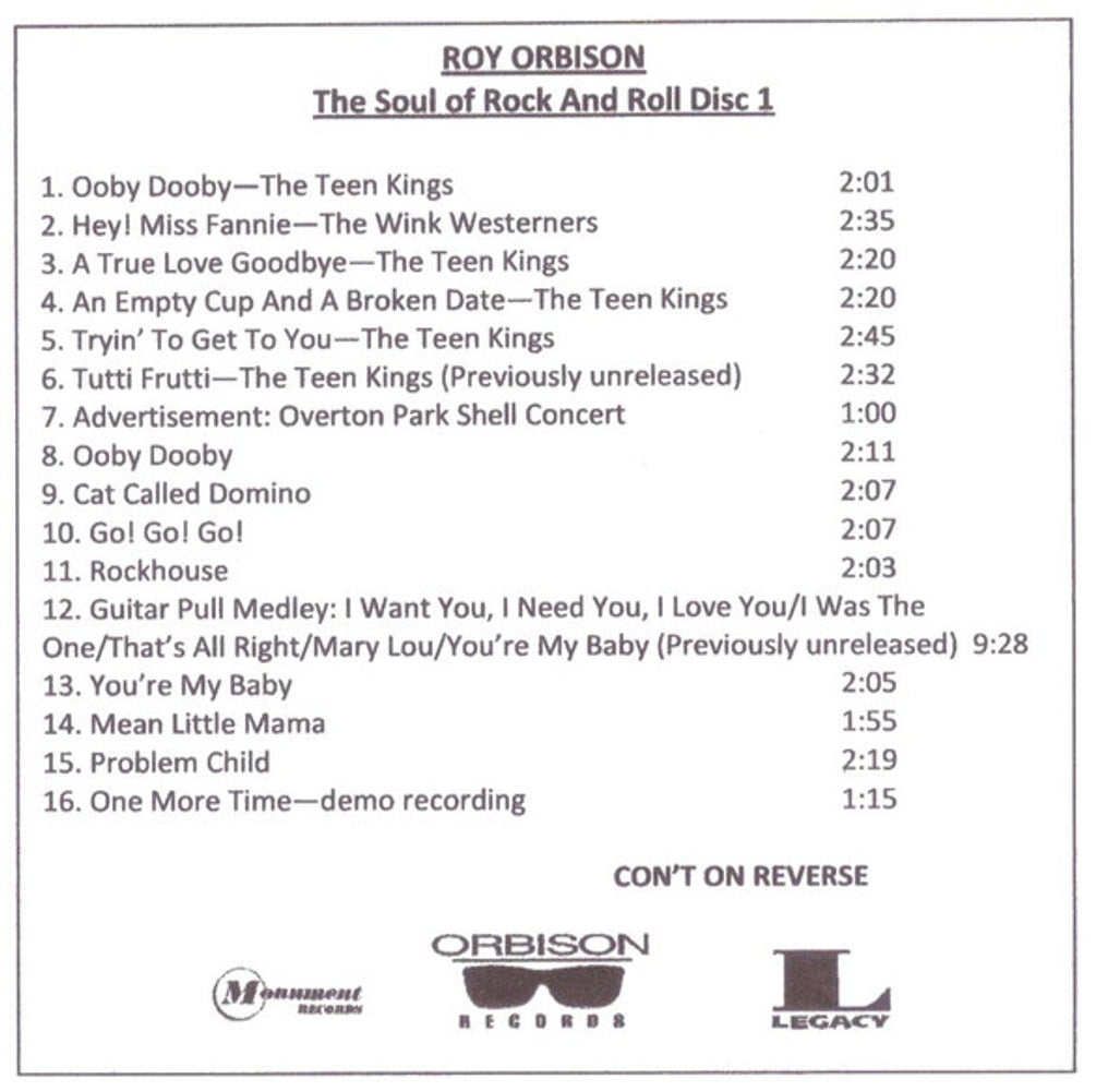 Roy Orbison – The Soul Of Rock and Roll (4-CD)