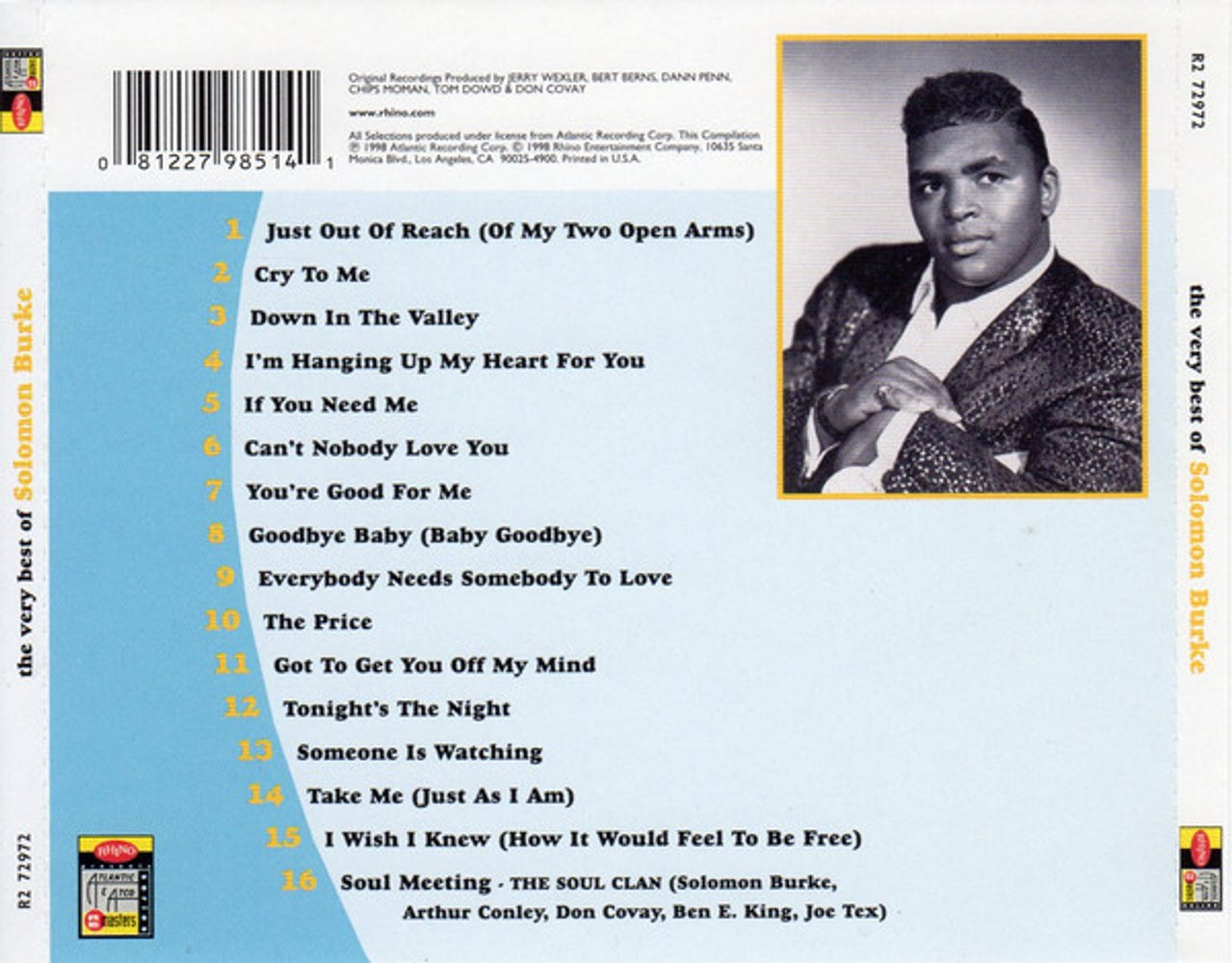 Solomon Burke – The Very Best Of Solomon Burke Music CD