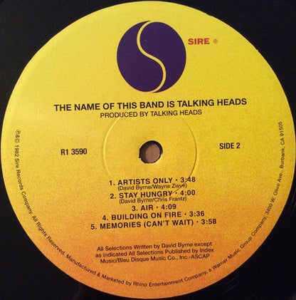 Talking Heads – The Name Of This Band Is Talking Heads (2-LP Vinyl) Vinyl Record