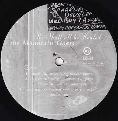 The Mountain Goats – We Shall All Be Healed (LP Vinyl) Vinyl Record