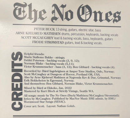 The No Ones – My Best Evil Friend Music CD