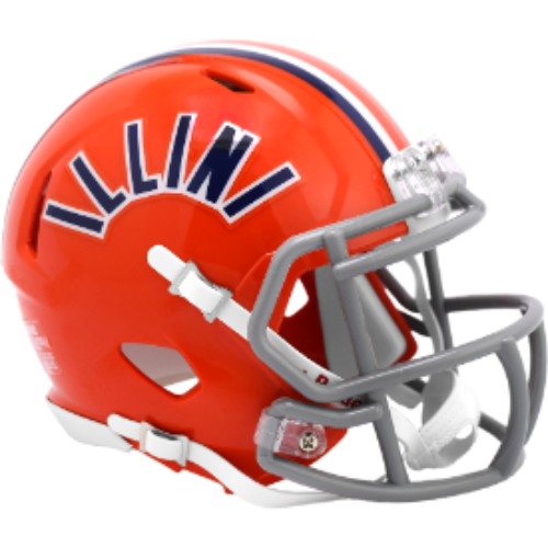Illinois Fighting Illini NCAA Mini Speed Football Helmet 1971-1987 - NCAA