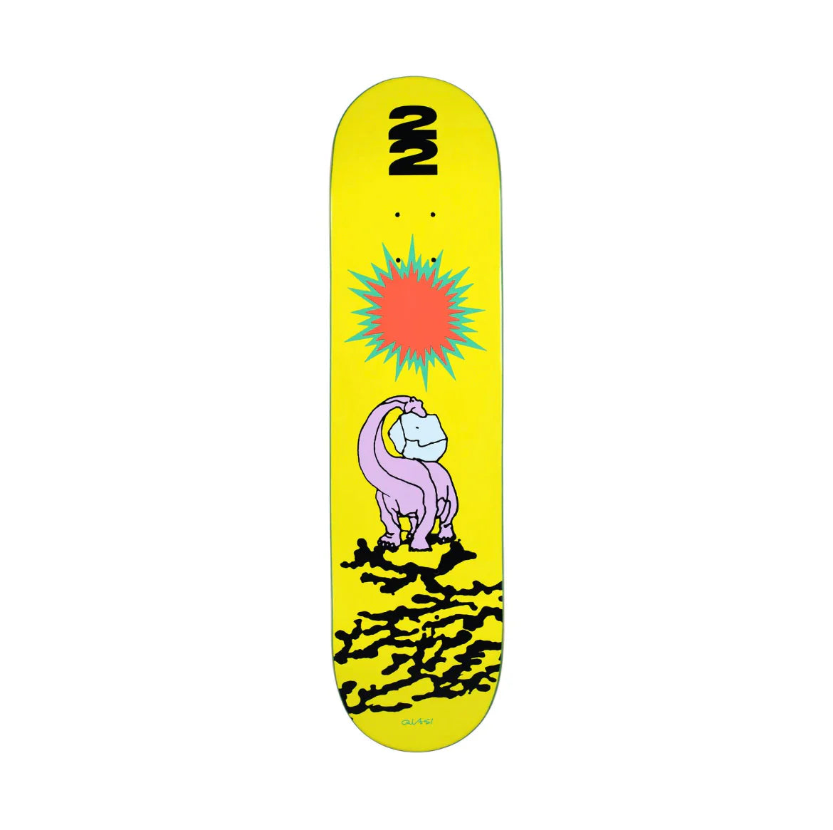 Quasi Dino Skateboard Deck - 8.0ƒ?? Yellow