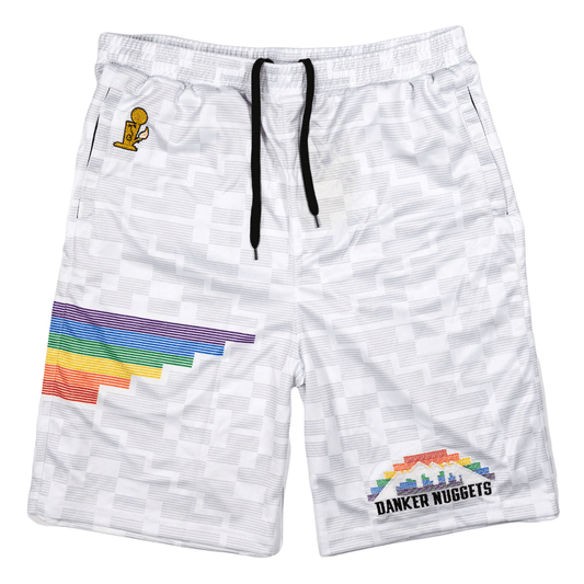 Danker Nuggets Pyramid White Mesh Shorts Grassroots California