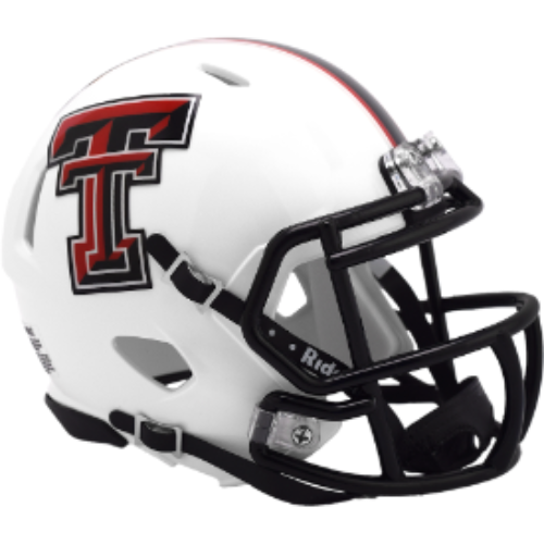 Texas Tech Red Raiders NCAA Mini Speed Football Helmet 2024 White- NCAA