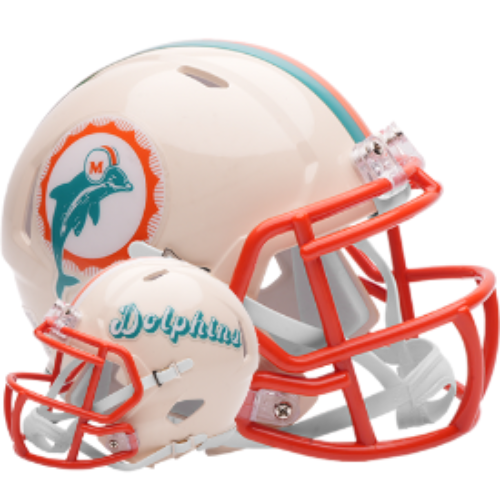 Miami Dolphins Speed Mini Football Helmet RETRO - NFL