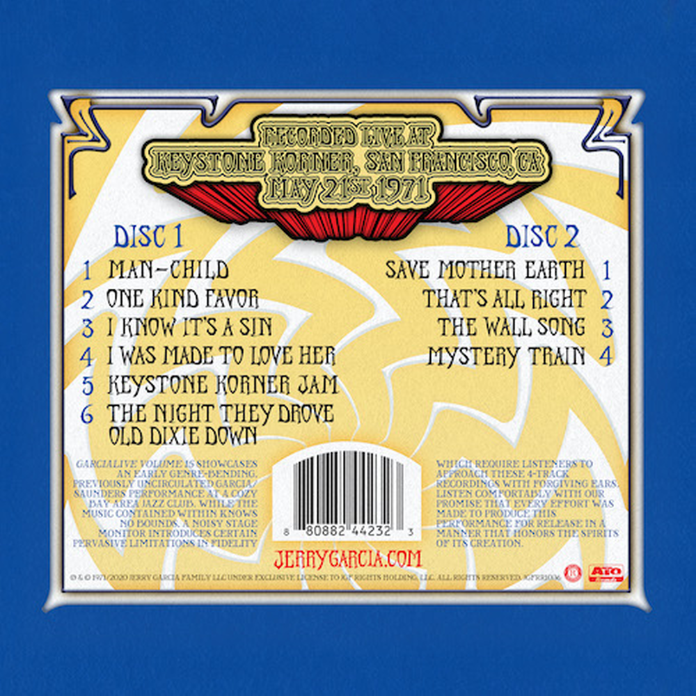 Jerry Garcia – GarciaLive Vol. 15: May 21st, 1971 Keystone Korner (2-CD) Music CD