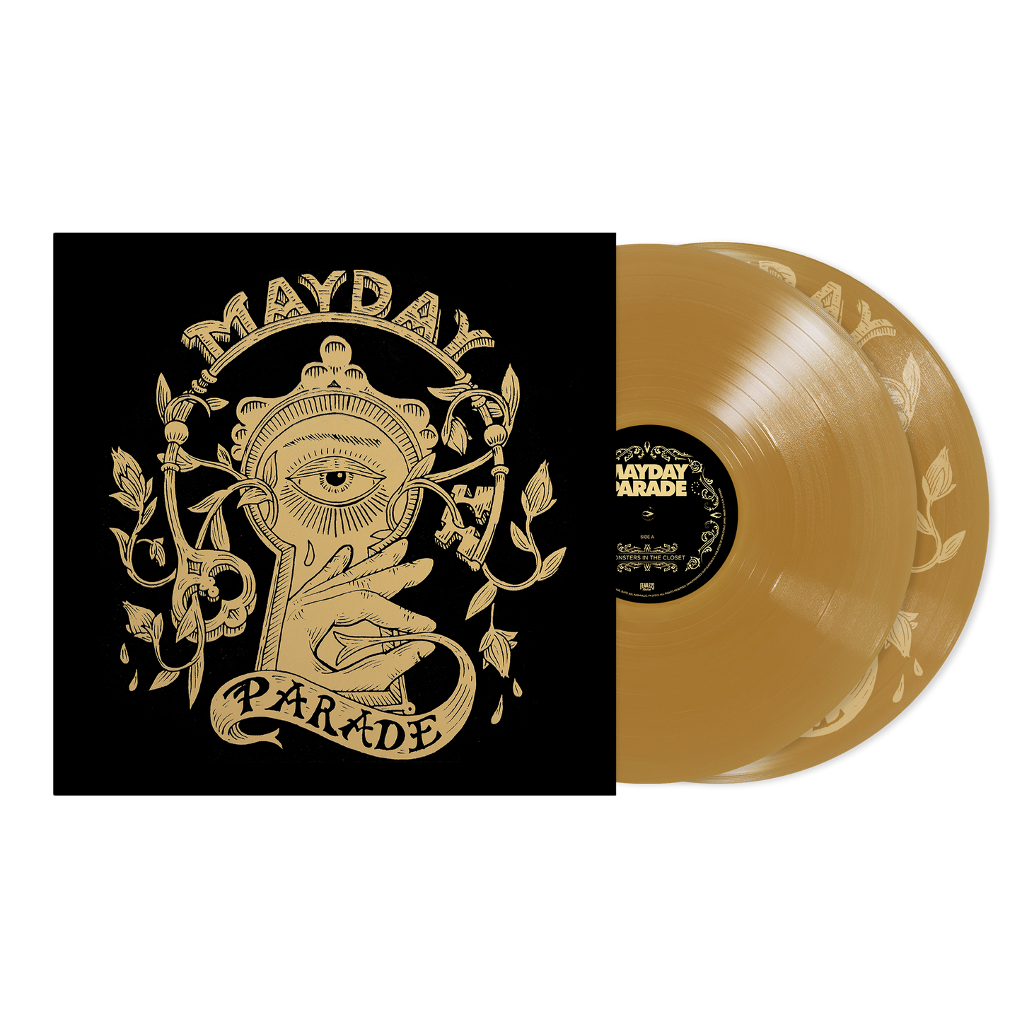 Mayday Parade 'Monsters In The Closet' 10th Anniversary 2 LP (Limited Edition – Only 500 Made, Gold w/ D-Side Etching Vinyl) Vinyl Record