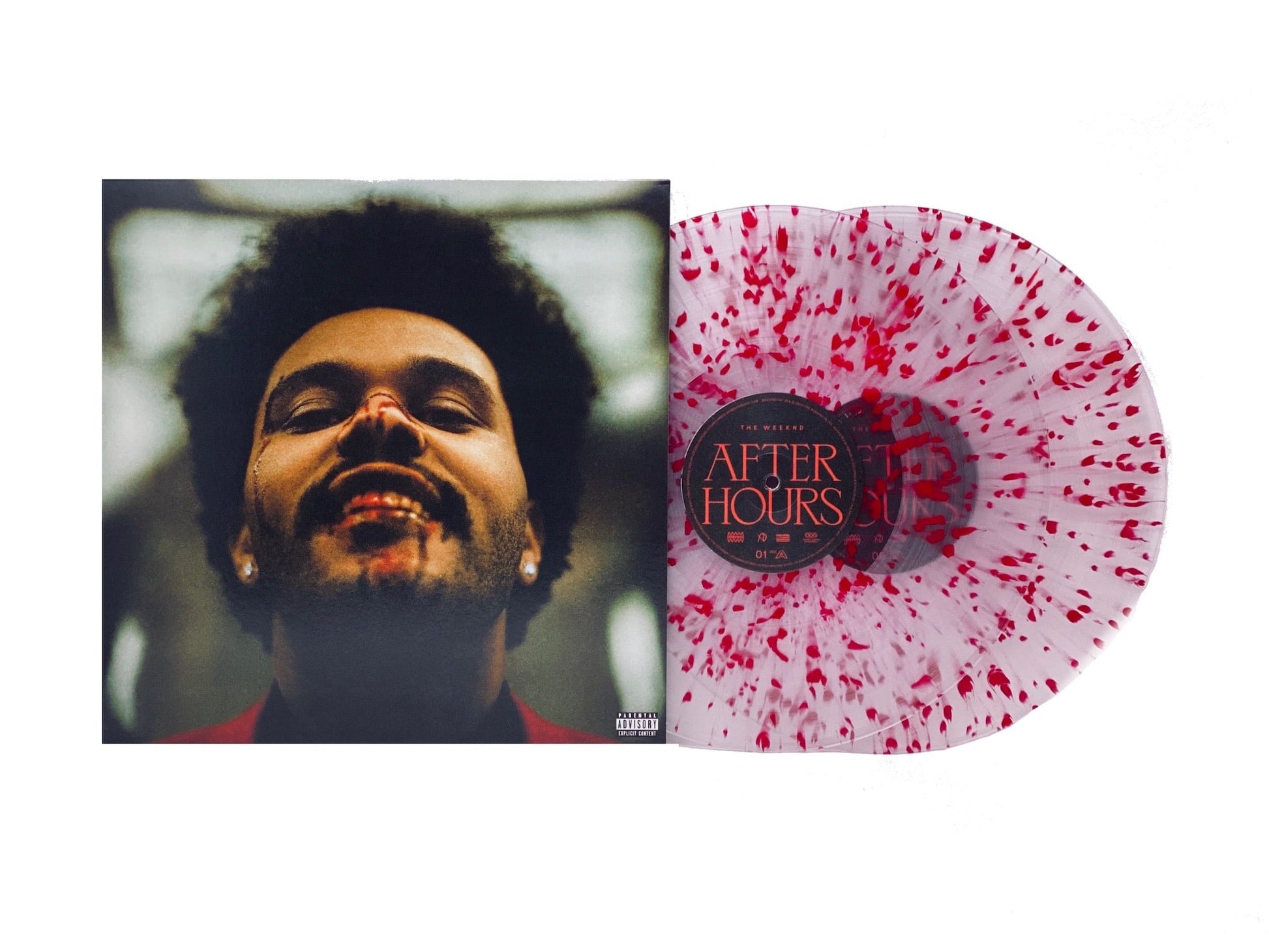 The Weeknd - After Hours (Limited Edition Clear w/ Red Splatter Colored Double LP) Vinyl Record