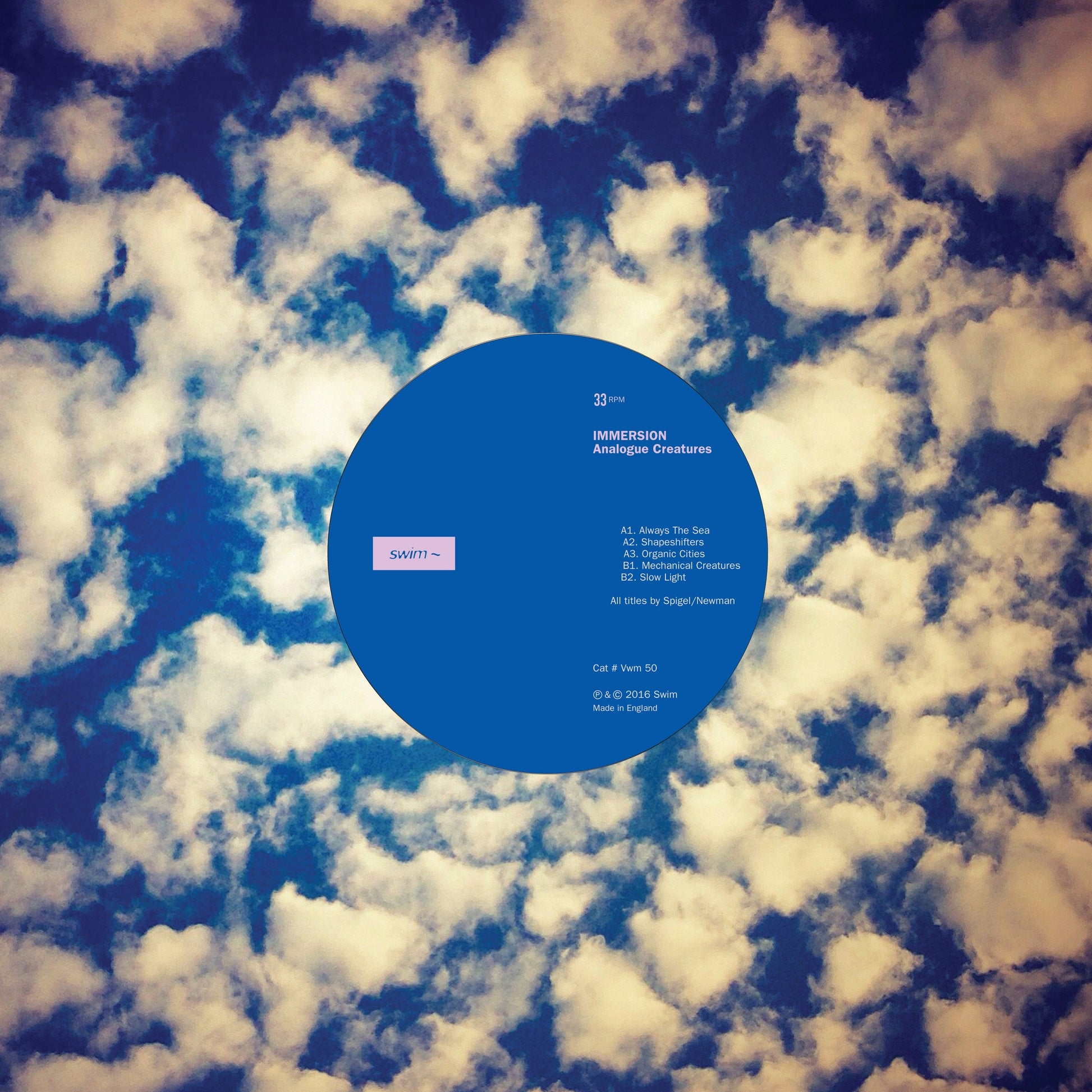 Immersion - Analogue Creatures - 10" Vinyl Record
