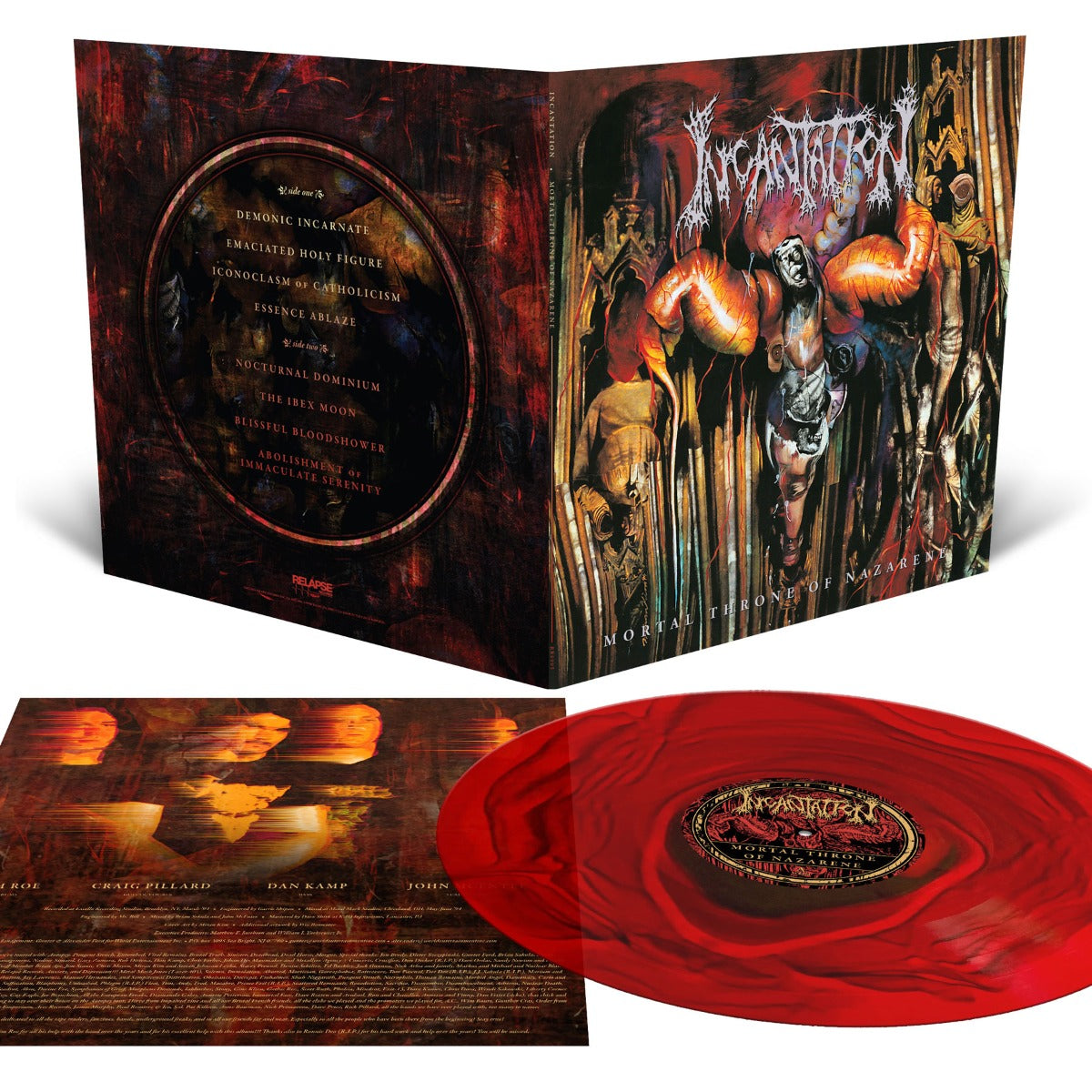 Incantation - Mortal Throne Of Nazarene ("Crushed Ripple" Blood Red Colored Vinyl) [Vinyl]