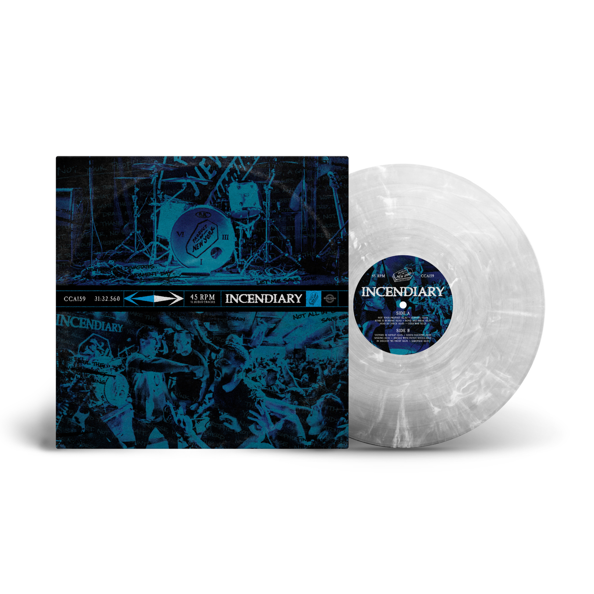 Incendiary - Product Of New York [Clear W/ White Marble] [Vinyl] Vinyl Record