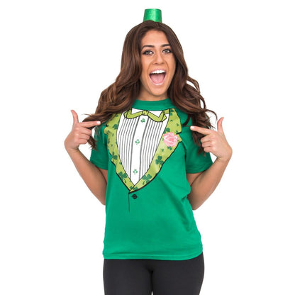Irish Tuxedo St. Patrick's Day Rhinestones T-shirt