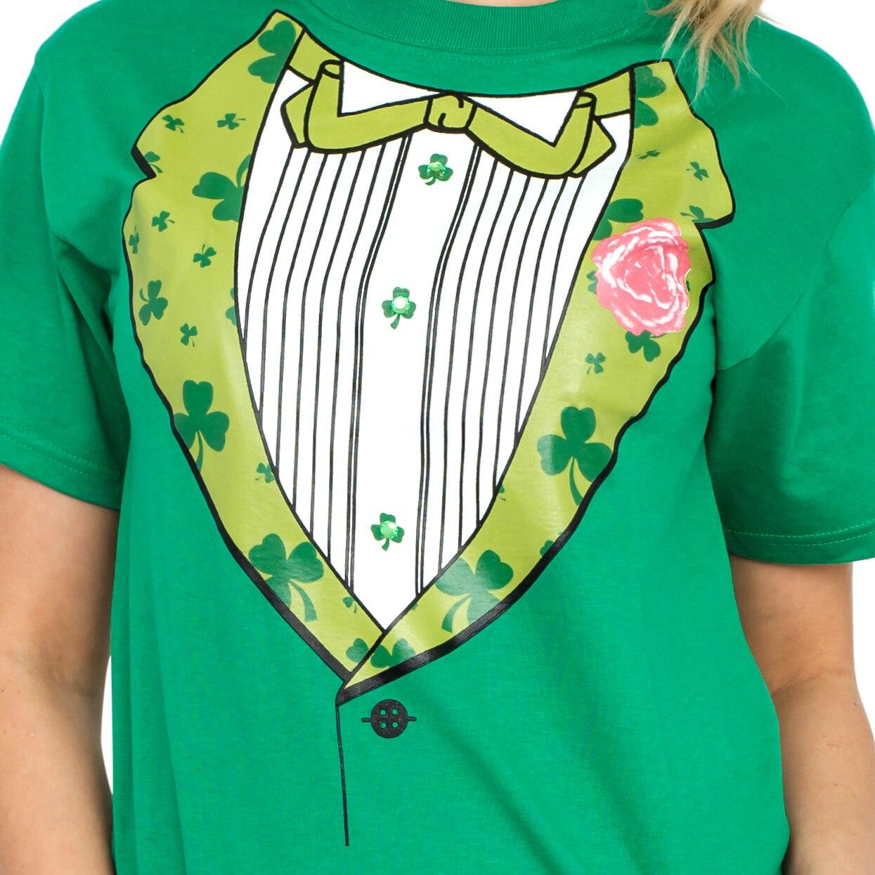 Irish Tuxedo St. Patrick's Day Rhinestones T-shirt