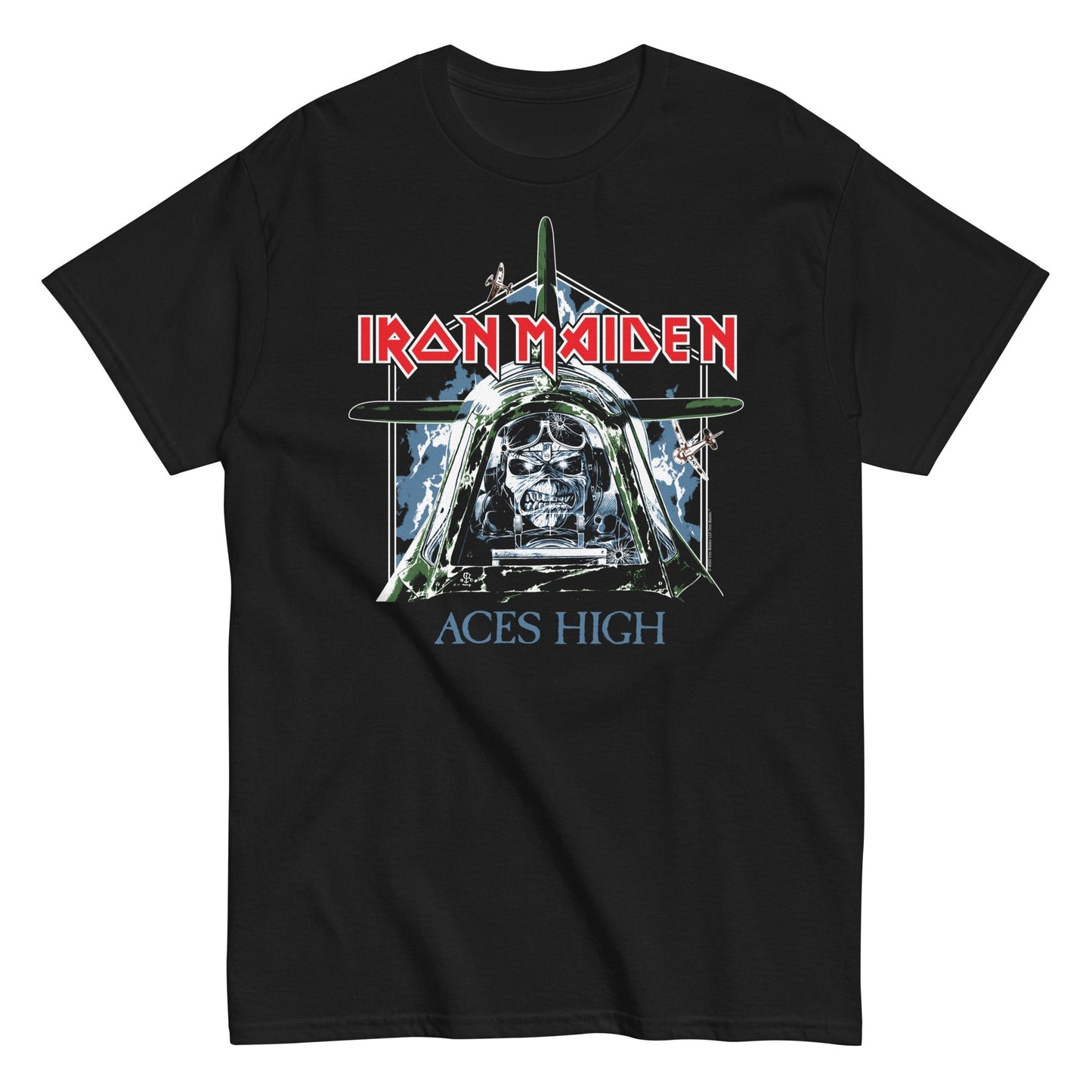 Iron Maiden Aces High Officially Licensed Mens T Shirt Black
