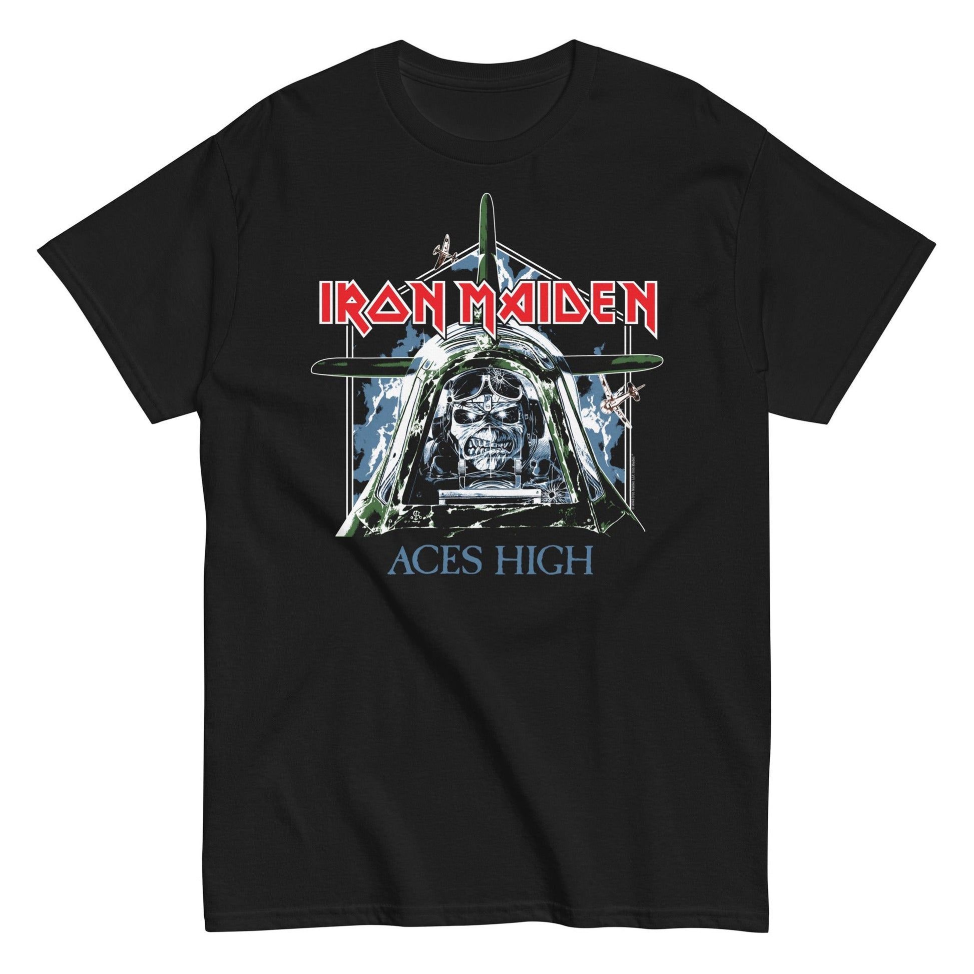 Iron Maiden Aces High Officially Licensed Mens T Shirt Black